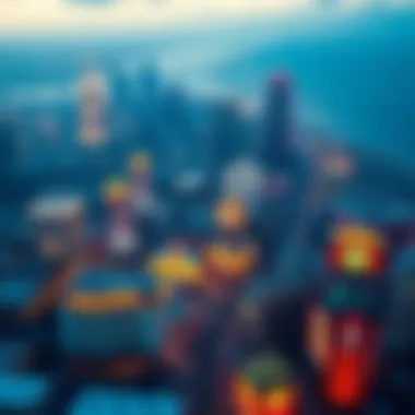 Aerial view of Atlantic City with casinos