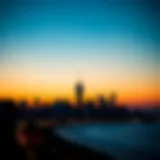 A stunning view of Atlantic City skyline at sunset