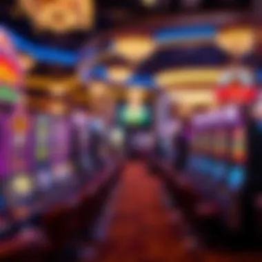 Luxurious casino interior showcasing vibrant slot machines