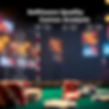 A comparison chart analyzing software quality and game selection across multiple poker sites.