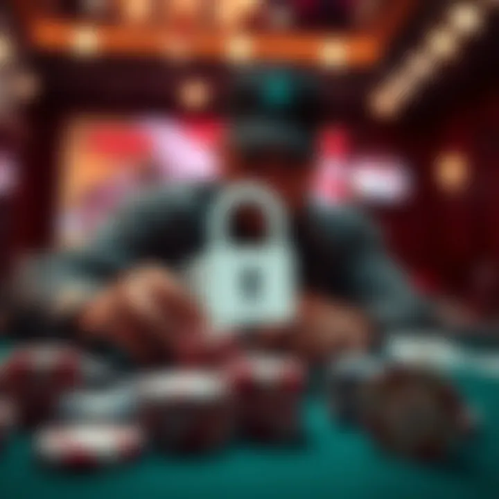 A secure online transaction visual representing safety measures in online poker gaming.