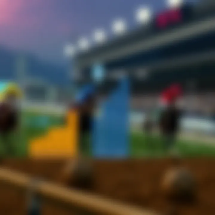 Graphical representation of horse racing statistics available in the app