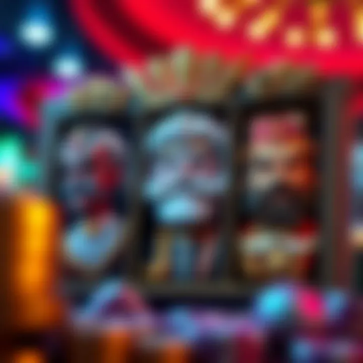 Visual depiction of slot reels featuring iconic characters