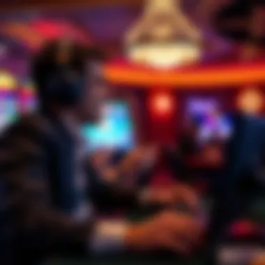 Player enjoying a captivating online gambling experience
