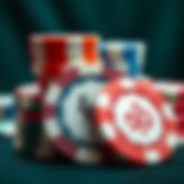 Sophisticated design of poker chips showcasing vibrant colors and textures