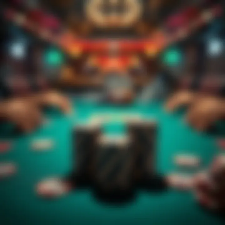 A well-organized poker table set up for a game night with numbered chips