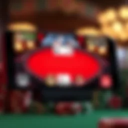 Texas Hold'em game interface on mobile device