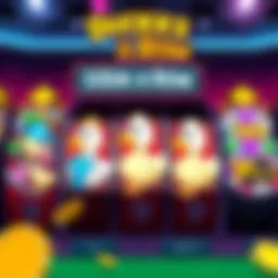 A vibrant illustration of ducks in a row slot game interface showcasing colorful graphics and symbols