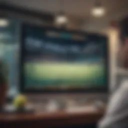 Tennis betting odds displayed on a computer screen