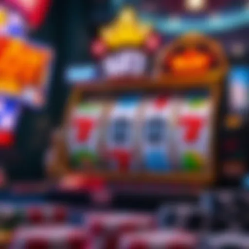 Abstract representation of online slot mechanics