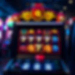Vibrant display of a slot machine app interface