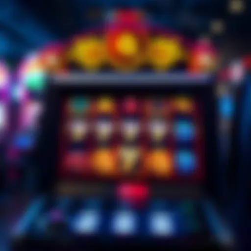 Vibrant display of a slot machine app interface