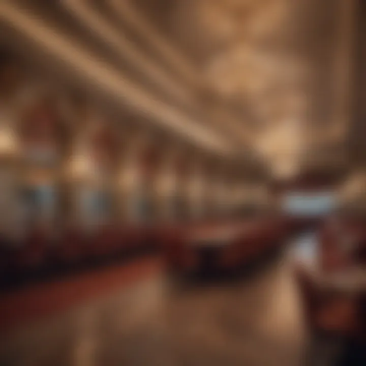 Elegant dining area within a casino resort