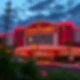 Exterior view of Century Casino showcasing its vibrant architecture