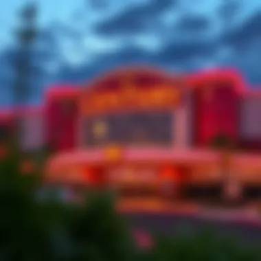 Exterior view of Century Casino showcasing its vibrant architecture