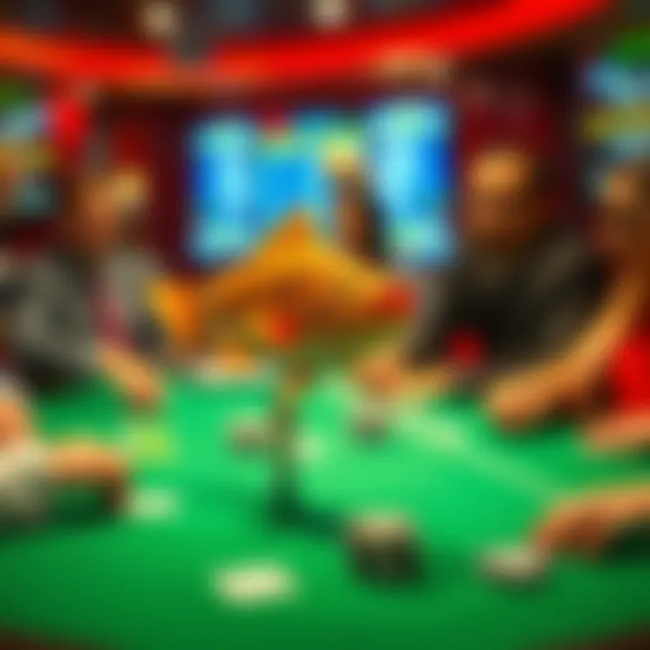 Exciting moment of winning in a fish table game