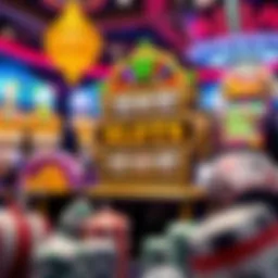 Vibrant display of various free casino slot games