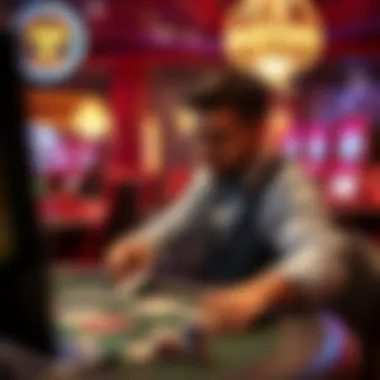 Player engaging with free play options at an online casino