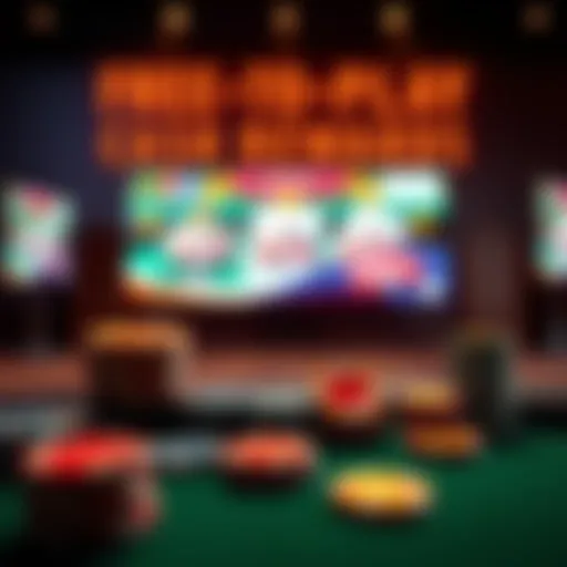 Conceptual illustration of free-to-play gaming with cash rewards