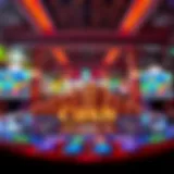 A vibrant illustration of a digital gaming platform showcasing cash prizes