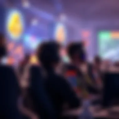 An exciting scene of an esports competition with a large cash reward