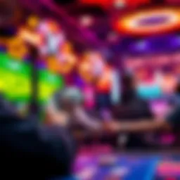 A virtual gaming environment showcasing a player winning cash rewards