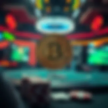 A futuristic concept of virtual gaming environments and currencies.