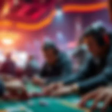 A dynamic scene showcasing players engaged in cryptocurrency gaming.