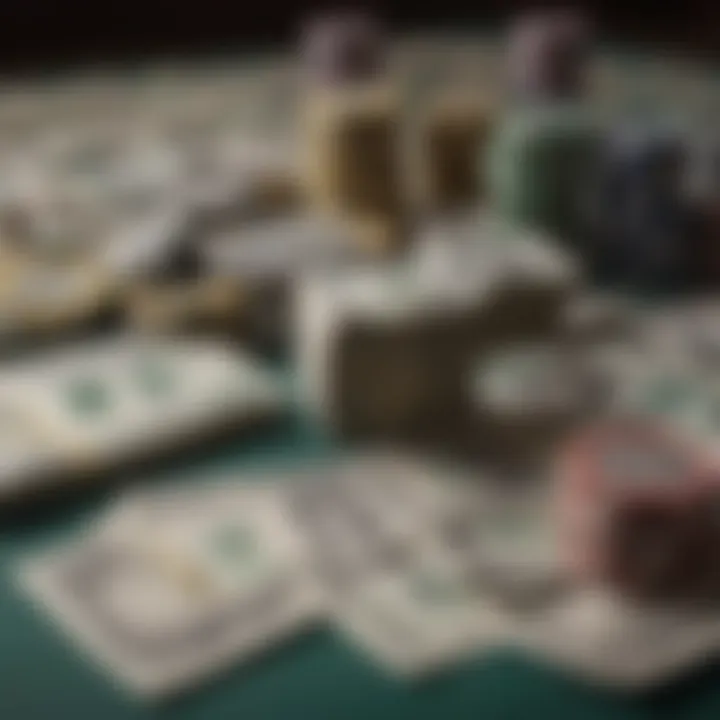 Illustration showcasing various types of money-making games