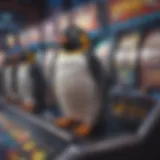 A vibrant penguin-themed slot machine with engaging graphics.