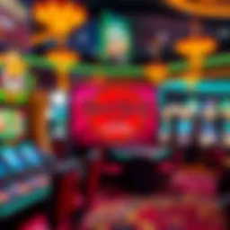 Vibrant display of online casino games