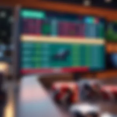 Real-time updates on horse racing events displayed on a screen