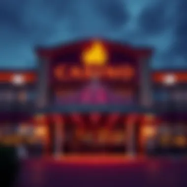 Exterior view of Isle Casino Waterloo showcasing its vibrant entrance
