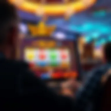 Strategic gameplay on a king slots interface showing player focus