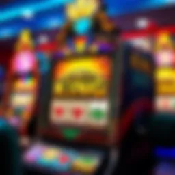 Vibrant display of a king slot machine with colorful graphics