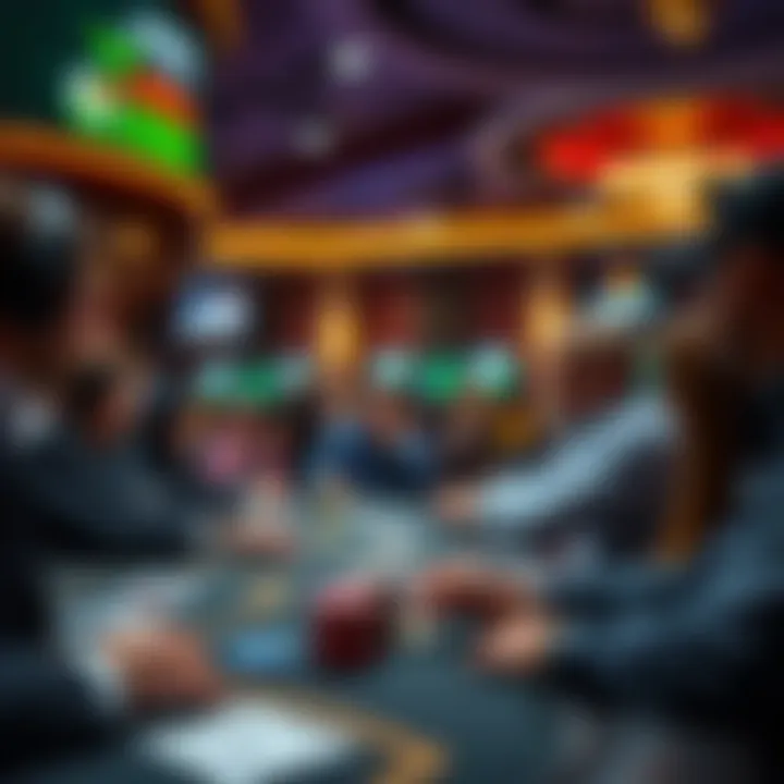 A dealer interacting with players in a live casino setting, highlighting the immersive gaming experience.