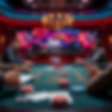 An overview of different poker game formats displayed on a table