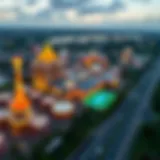 Aerial view of the new casino complex in Gary, Indiana