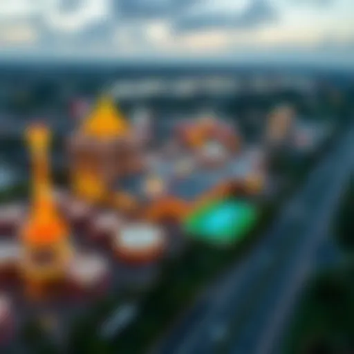Aerial view of the new casino complex in Gary, Indiana