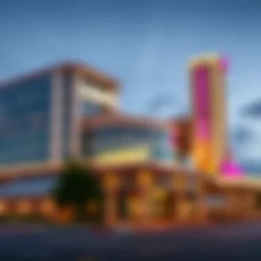 Exterior View of New Casino Architecture Exterior view of a new casino highlighting architectural innovations