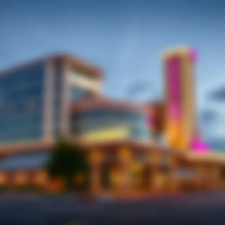 Exterior View of New Casino Architecture Exterior view of a new casino highlighting architectural innovations