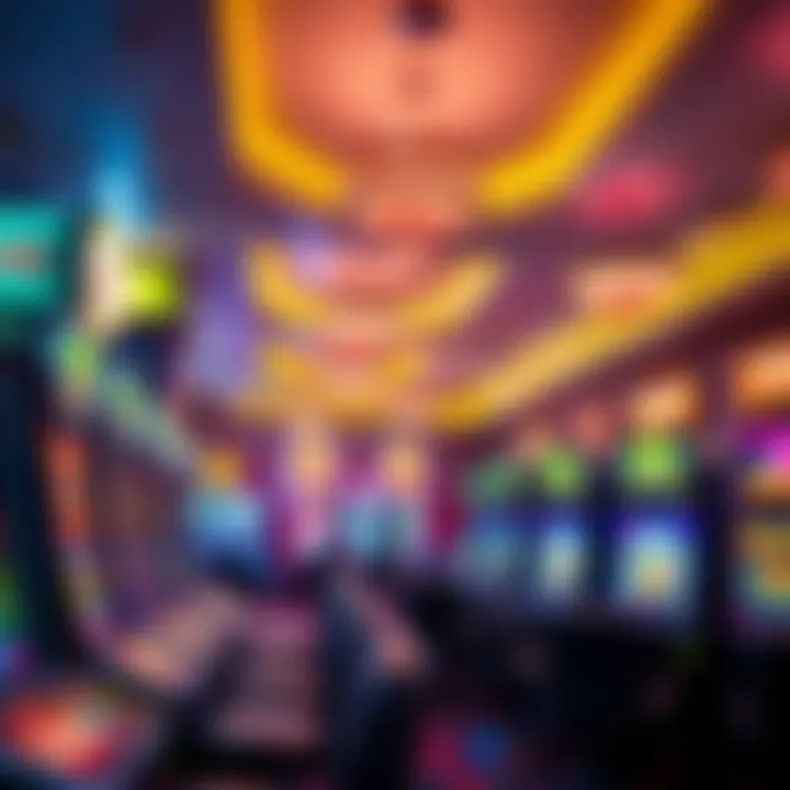 Interior of a Modern Gaming Hall Interior of a modern gaming hall showcasing vibrant gaming options