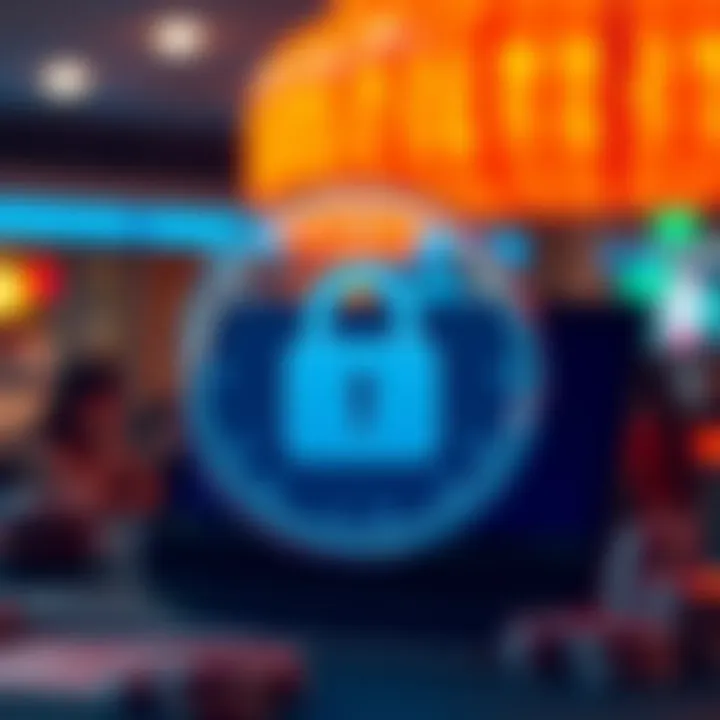 A secure online transaction symbol illustrating safety in online gaming