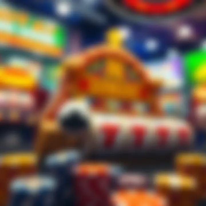 Illustration of diverse online slot themes