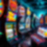 Colorful array of penny slot machines showcasing various themes