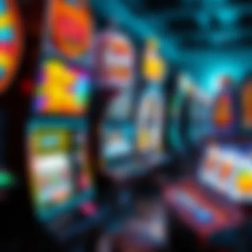 Colorful array of penny slot machines showcasing various themes