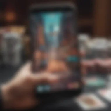 Popular Mobile Game for Financial Rewards A smartphone displaying a popular mobile game with financial rewards.