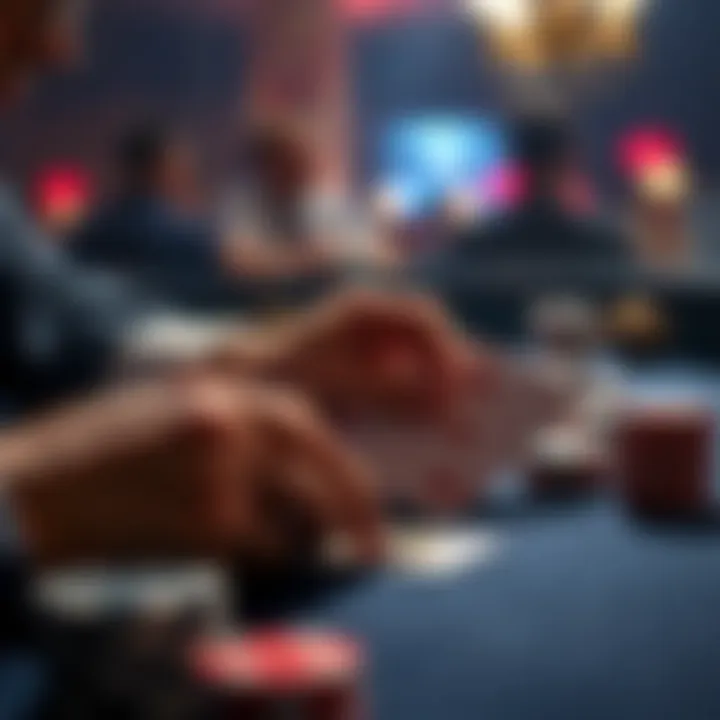 Close-up of strategic card game play highlighting skill and tactics