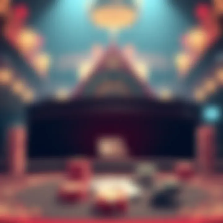 A serene atmosphere depicting responsible gambling practices