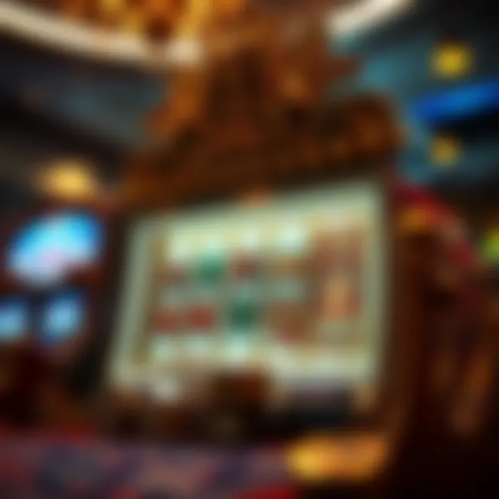 An intricately designed slot machine showcasing royal motifs